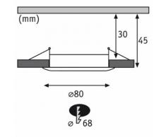 Paulmann 928.25 Einbauleuchten-Set Premium Coin dimmbar LED 7 W, Alu gedreht, 3er Set, inkl...
