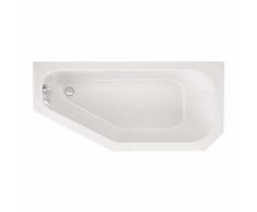 Badewanne Panama rechts weiß Raumspar Eck Wanne Acryl 1600 / 750 / 400 mm