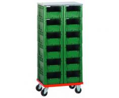 Schwerlast-Transport-Stapelkasten-Regal VTR 12/r 400, 1 Stück, Farbe: Grün