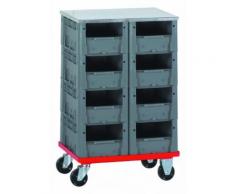Schwerlast-Transport-Stapelkasten-Regal VTR 8/R 400, 1 Stück, Farbe: Grau