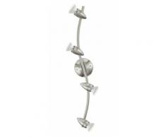 LED Deckenleuchte in Wellenform, nickel-matt, chrom, 4-flammig