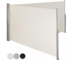 Alu Doppel Seitenmarkise 180 x 600 cm beige Alu Doppel-Seitenmarkise Windschutz Sichtschutz Sonnensc