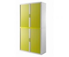Rolladenschrank Stecksystem easyOffice weiss / grün 2m