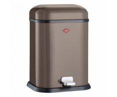 Wesco SingleBoy, Kosmetiktreteimer, Bad Abfalleimer, Treteimer, Mülleimer, Warm Grey, Stahlblech, 13