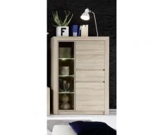Vitrinen Sevilla Eiche Sonoma Standvitrine Sideboard Highboard Vitrinenschrank