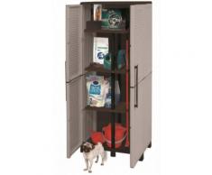 Kunststoffschrank Werkstattschrank Gartenschrank hoch mit Besenfach Family