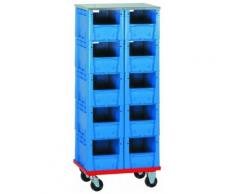 Schwerlast-Transport-Stapelkasten-Regal VTR 10/r 400, 1 Stück, Farbe: Blau
