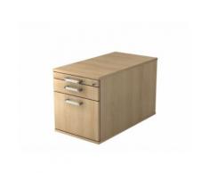 Rollcontainer 80cm,1 Schub, 1 HR, Schloß CE Eiche