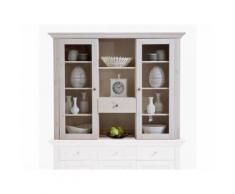 Monaco Vitrine Aufsatz 2 Türen, 1 Schublade