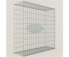 Anbau-Gabione Typ2 Steinkorb 100 x 100 x 30 cm, Maschenweite 5 x 10 cm, Gabionen