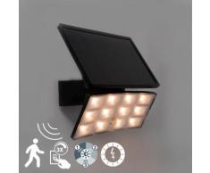 Qazqa Solar Garten LED-Strahler Flip Ip44 / Schwarz
