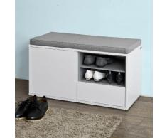 Sitzbank mit Sitzkissen,Schuhschrank,Garderobenbank,FSR37-W