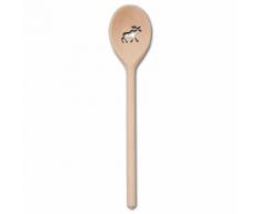 100 x Kochlöffel Löffel oval Buchenholz L 30 cm - mit gelasertem Motiv: Elch