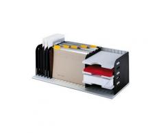 styro Ablagesystem-Grundeinheit styrorac, schwarz/grau Multifunktionsablage, 8 Trennwände senkrecht