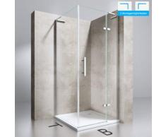 Design Eckdusche Ravenna48k, 6mm ESG-Sicherheitsglas klarglas,inkl. NANO-Beschichtung
