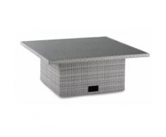 Lounge-Tisch Bonaire 120x120x43/66cm Warm-Grey