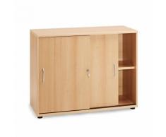 Büro Aktenschrank H=76cm Schiebetüren BucheOrdnerschrank Büroschrank Bürom%...