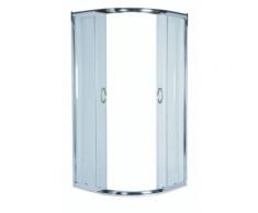 Hochwertige Echtglas Runddusche 90x90 cm Radius 55 cm Höhe: 185 cm chrom