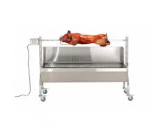 Edelstahl Spanferkel-Grill Monty- mit Motor | Holzkohlegrill | mehrere Funktionen |