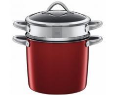 Pastatopf mit Deckel und Einsatz Ø24cm/8,5ltr. Vitaliano Rosso Silit