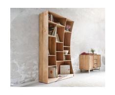 Massivholzregal Live-Edge Akazie Natur 121 cm links Standregal