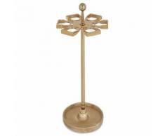 Regenschirmständer rund 32cm Metall goldfarben 6 Halter Schirmständer Antiklook - Argus