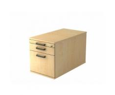 Rollcontainer 80cm,1 Schub, 1 HR, Schloß SG Ahorn