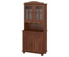 Buffet Vitrine Aosta Kiefer Massivholz mocca lackiert