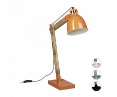 relaxdays Schreibtischlampe Holz Skandinavisch