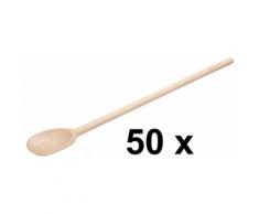 50 x Riesen Kochlöffel Holzlöffel Holzkochlöffel oval 60 cm aus Buchenholz