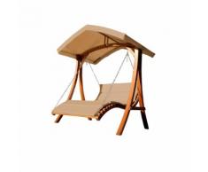 Design Hollywoodliege Doppelliege Hollywoodschaukel Gartenschaukel Aruba-Braun aus Holz Lärche mit D