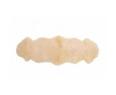 Riesen Lammfell-Fellteppich 180 x 60cm l Lammfell doppelt l Creme Sand