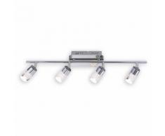 Dekorativer LED Deckenbogen aus Chrom 4 flammig