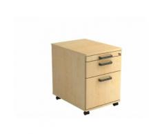 Rollcontainer 58cm, 1 Schub, 1 HR, Schloß SG Ahorn