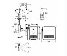 Küchenarmatur Grohe Blue Starter Kit supersteel 31 323 DC1