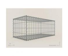 Gabione / Steinkorb 100 x 40 x 50 cm, Maschenweite 5 x 10 cm, Gabionen