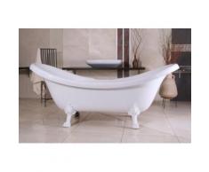 Freistehende Luxus Badewanne Jugendstil Venedig Weiß/Weiß 2020 mm - Barock Badezimmer - Retro Antik