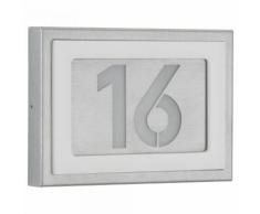 Hausnummernleuchte A-290563, 180 x 250 x 40 mm, Edelstahl, Acrylglas, LED 8W, 900lm, Ip44
