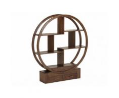 Regal Raumteiler Holz Opium II - Teak massiv - 2 Schubladen