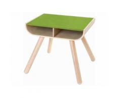 PlanHome Kindertisch mit Ablagefächern Natur/Grün, Höhe 52cm