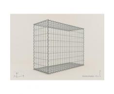 Gabione / Steinkorb 100 x 80 x 40 cm, Maschenweite 5 x 10 cm, Gabionen