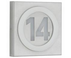Hausnummernleuchte A-290564, 220 x 220 x 40 mm, Edelstahl, Acrylglas, LED 8W, 900lm, Ip44