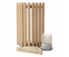 Exklusiv-Massivholz-Sauna-Wand-/Eckleuchte Malmö: nur Blendschirm