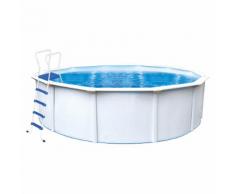Stahlwandpool Set "Nuovo de Luxe", weiß, mit Sandfilteranlage, Ø 360 x 120 cm