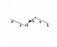 Eve LED Deckenbogen 6-flammig Antik braun