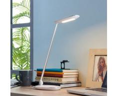 Weiße LED-Schreibtischlampe Verena, USB-Anschluss