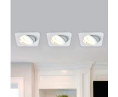 Dreier-Set LED-Einbauleuchten Charna, weiß