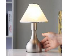 Nachttischlampe Ellen aus Glas und Metall