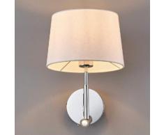 Textil-Wandleuchte Dorothea mit LED-Leselampe