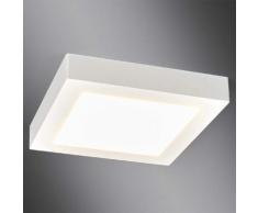 Weiße LED-Bad-Deckenleuchte Rayan in eckiger Form
